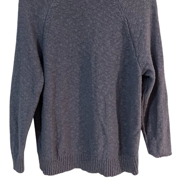 L.L. Bean Women’s 100% Cotton Crewneck Sweater Blue Size L Petite - Picture 5 of 7